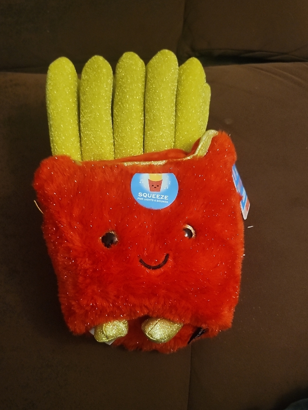 FAO Schwarz Plush French Fries Toy in Red and Yellow-Green
